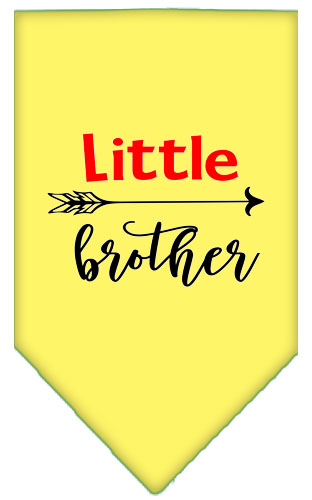 Little Brother Screen Print Bandana Yellow Small